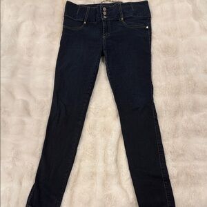 Elegant Women's Dark Blue Skinny Jeans